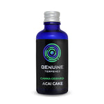 Genuine Terpenes Acai Cake Canna-Derived Range in a blue glass bottle, offering a citrus, fruity, floral terpene profile.