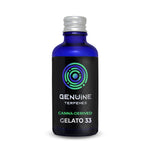 Genuine Terpenes Gelato 33 Canna-Derived Range in a blue glass bottle, offering a pepper, citrus, floral terpene profile.