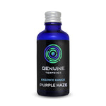 Genuine Terpenes Purple Haze terpene blend in a blue glass bottle, sativa profile with sweet lavender, floral, earthy berry and spice aroma.