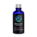 Genuine Terpenes Dubai Chocolate Boost in a blue glass bottle, an earthy-led terpene profile with notes of Pistachio, Milk Chocolate, and Kataifi.