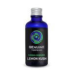 Bottle of Genuine Terpenes Lemon Kush from the Canna-Derived Range on a white background